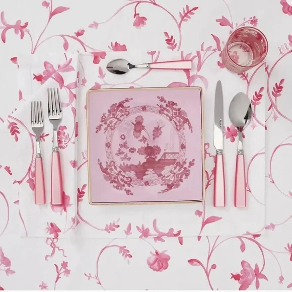 Hill House Rose Botanical tablecloth Round 70” NWT - Picture 1 of 8